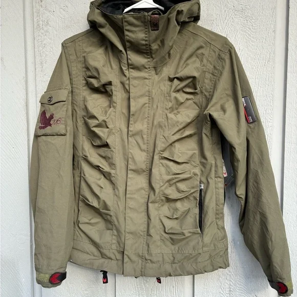Mission Six Falcon Series Jacket XS RECCO Hooded Olive Green Snow Ski Ride - Picture 3 of 16